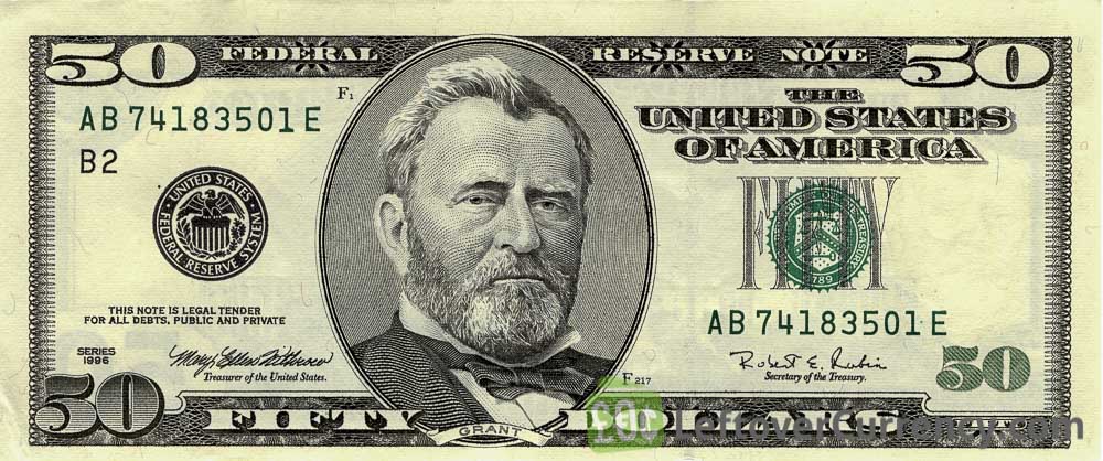 50 dollar banknote